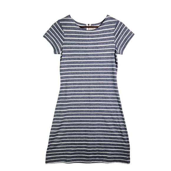Sail to Sable Nautical Stripe Shift Dress Sz XS Blue Vacation Old Money Preppy - Picture 1 of 12